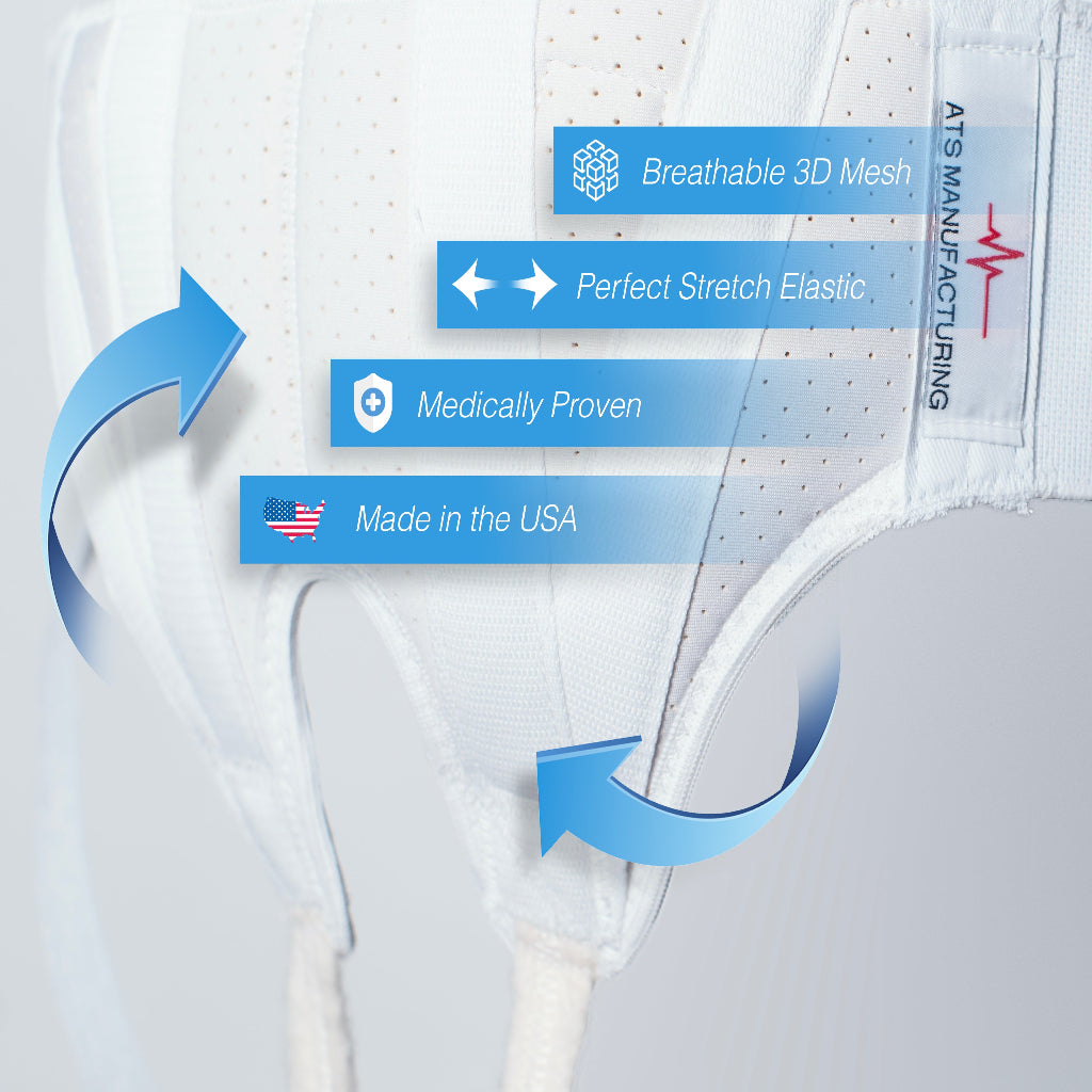 Its a medically proven USA made product for double hernia support which is breathable 3D mesh and have perfect stretch elasticity
