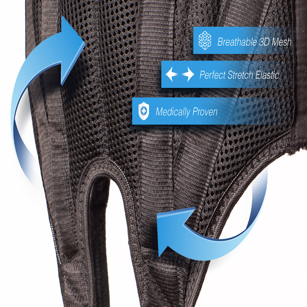 Its a medically proven USA made product for double hernia support which is breathable 3D mesh and have perfect stretch elasticity