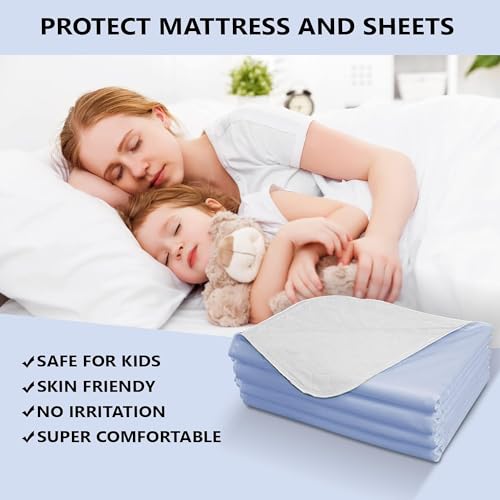 Heavy Absorbency 34"X36" Bed Pad, Washable and Reusable Incontinence Underpads, Waterproof Sheet and Mattress Protectors Kids, Adults, Elderly, Pets (Beige - 1 Pack)